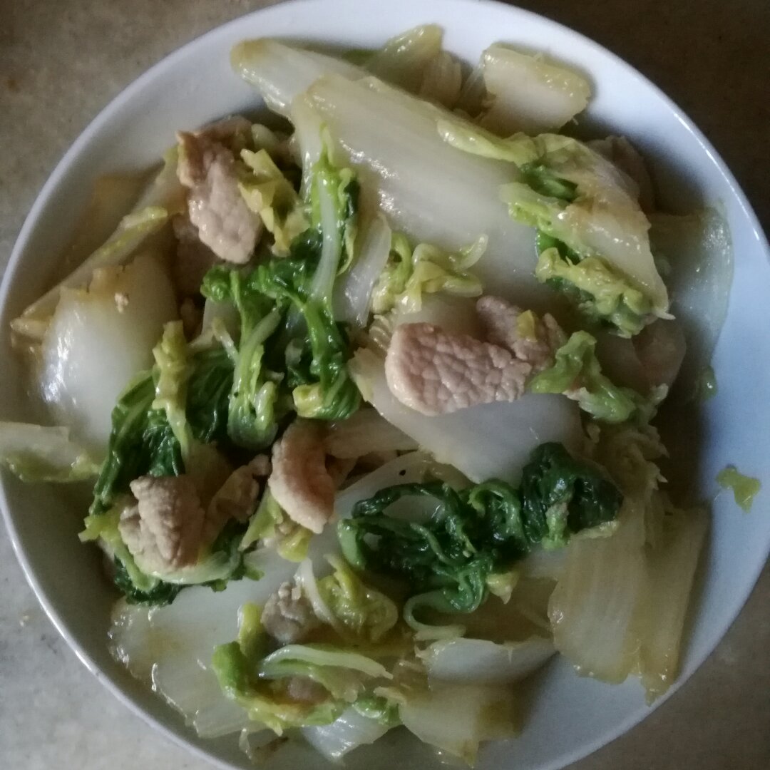 白菜炒肉