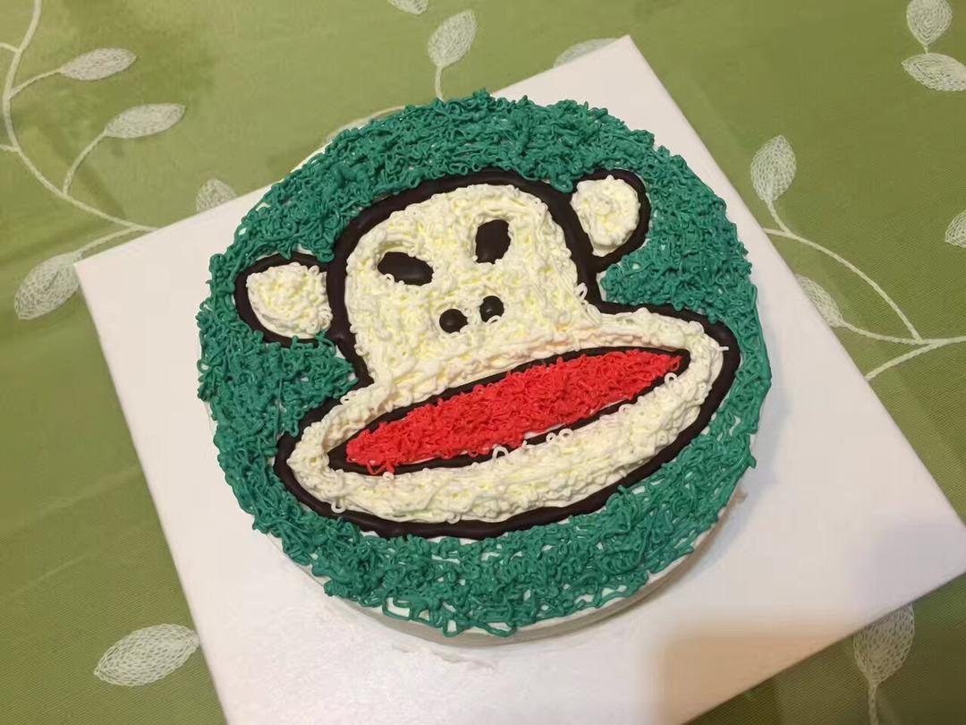 雪儿飘飘之飘雪做的卡通猴蛋糕