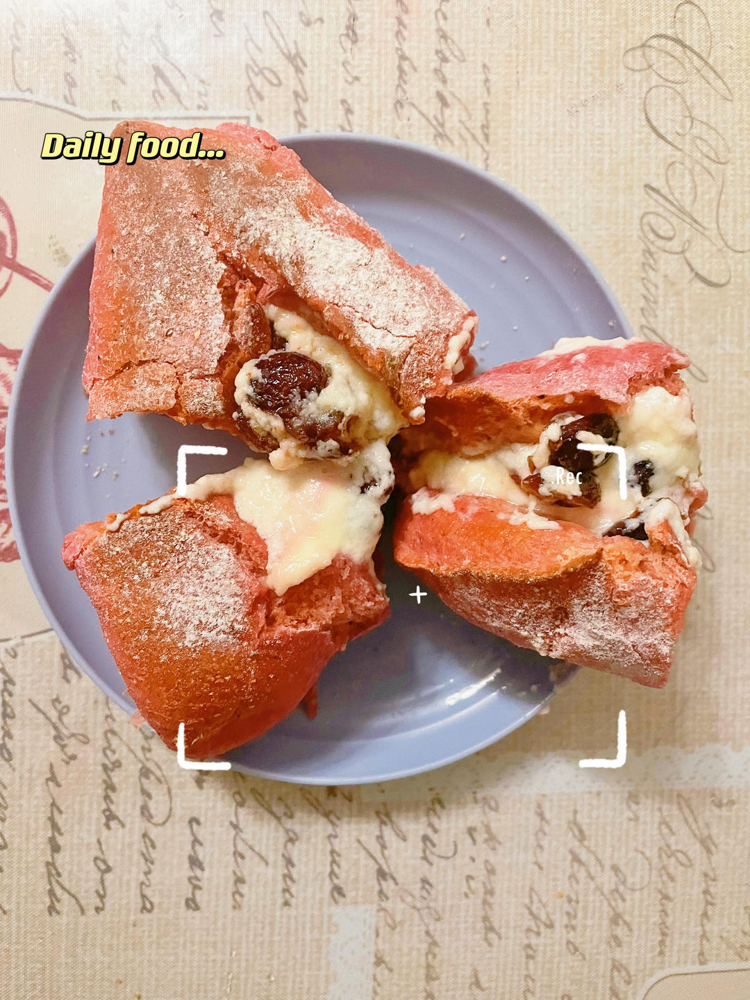 奈雪同款火龙果乳酪软欧包