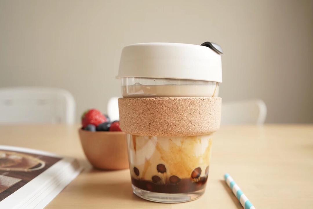 米怡做的脏脏的海盐奶盖珍珠奶茶(自制珍珠)