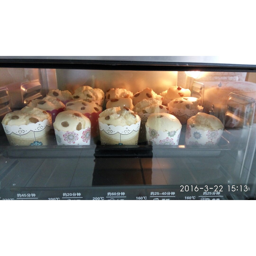 不回缩不凹底的戚风纸杯蛋糕～