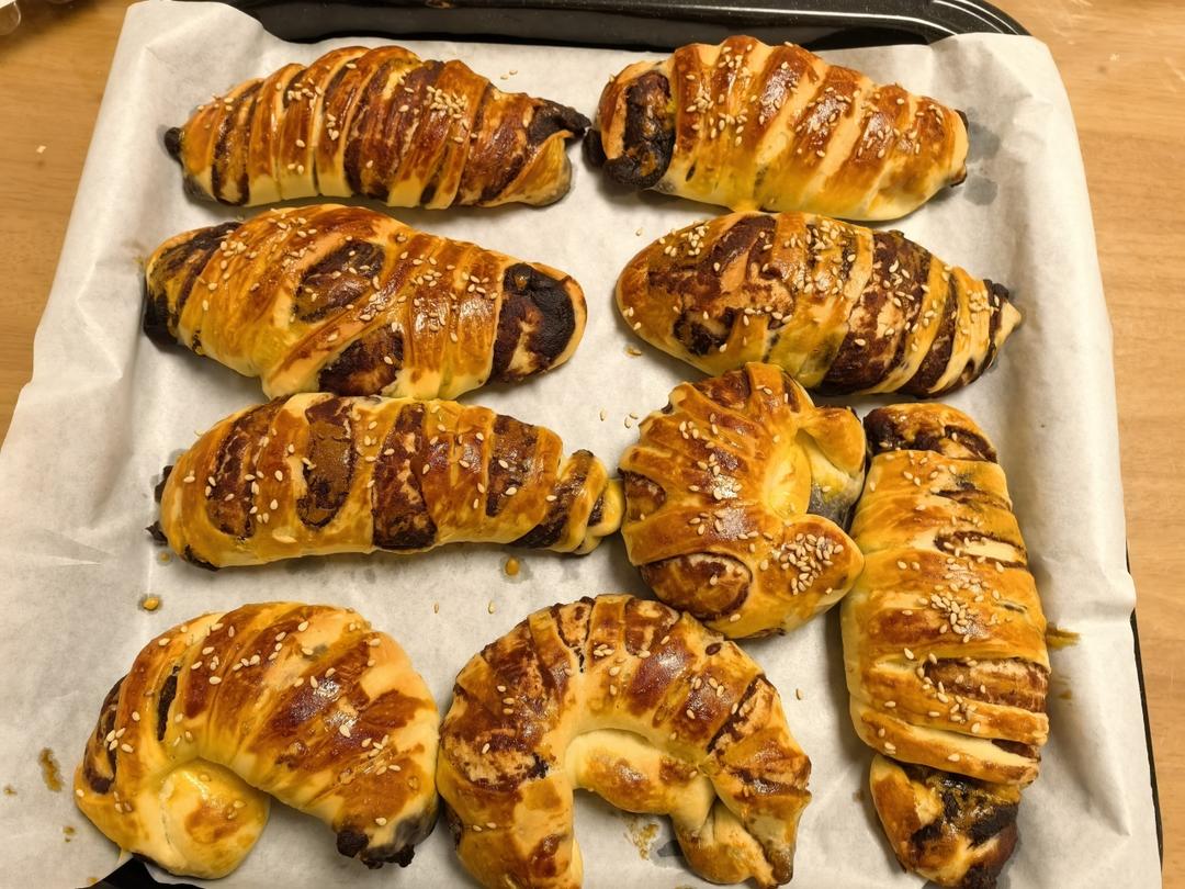 超详细的豆沙面包🍞