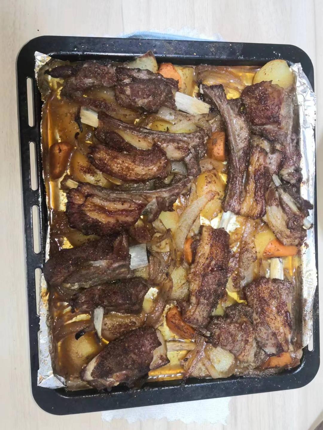 超好吃的烤羊排烤箱版