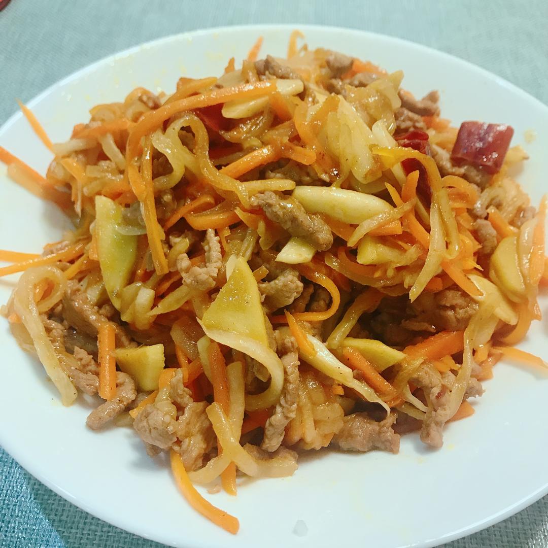萝卜丝炒牛肉丝