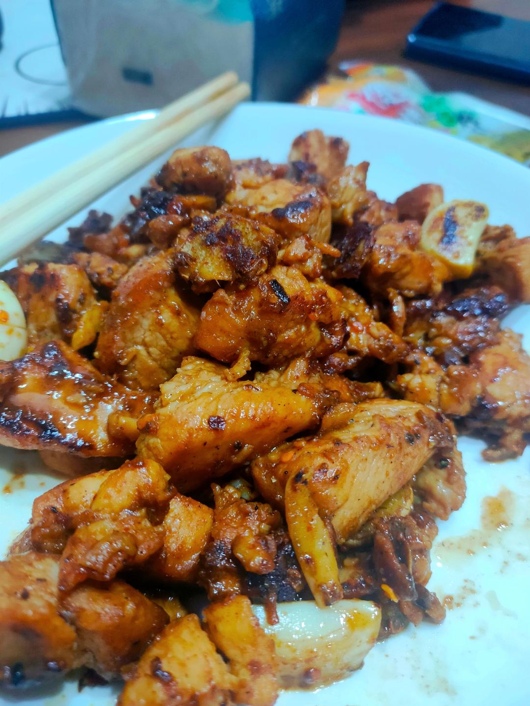 孜然蒜香鸡胸肉