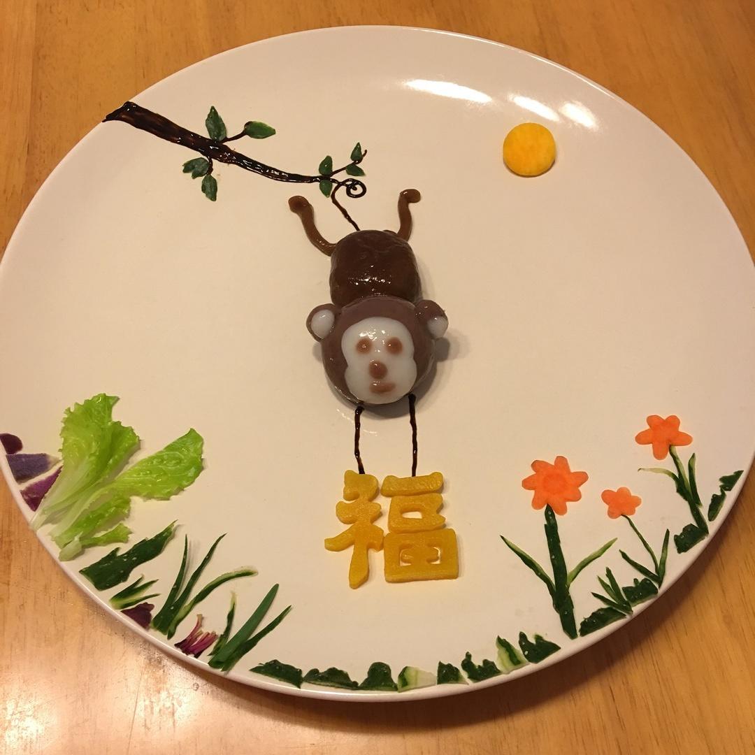 猴子捞月 汤圆（糯米粉版）