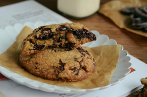 终极巧克力大cookie（奇普）——德国Meggle黄油试用的做法 步骤12