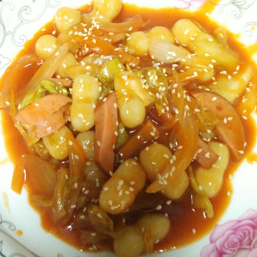 韩式辣炒年糕（or网红芝士套路之芝心年糕）