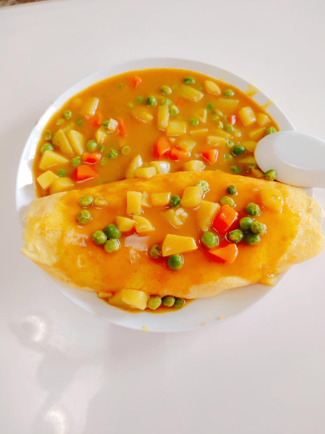 这是头牌了丨好吃的飞起来～🍛咖喱蛋包饭