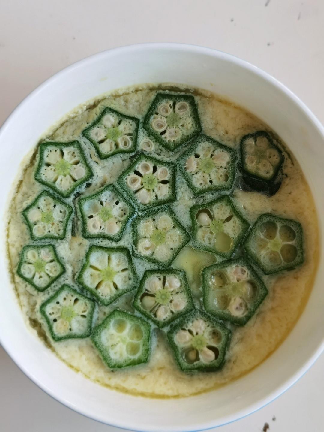 秋葵鸡蛋羹