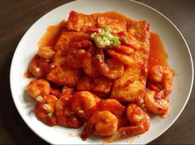 鲜虾番茄豆腐