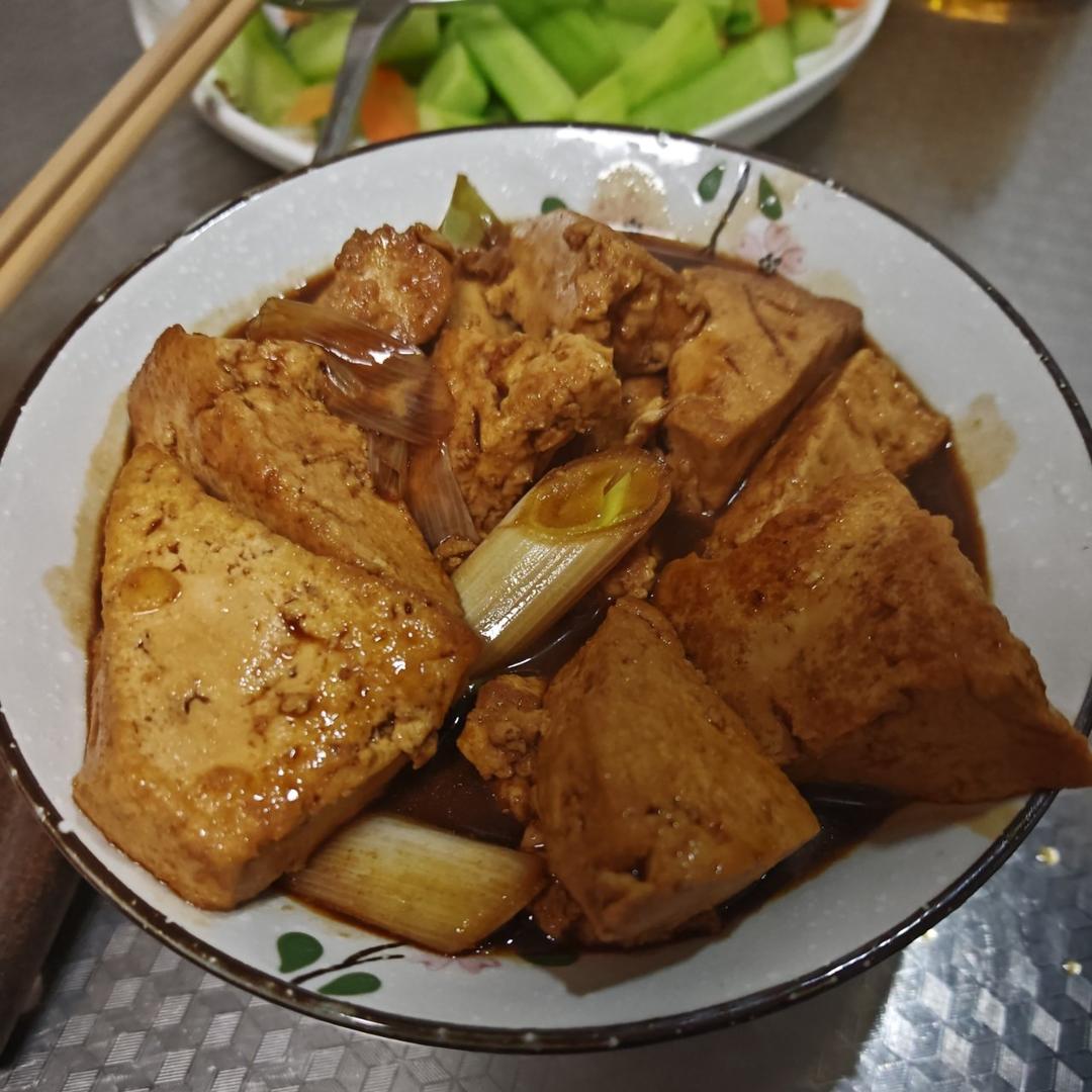 葱烧豆腐