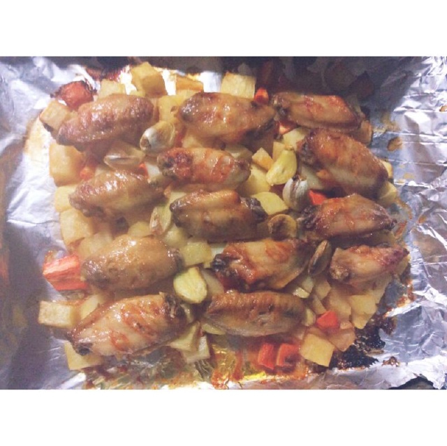 新奥尔良烤鸡腿土豆