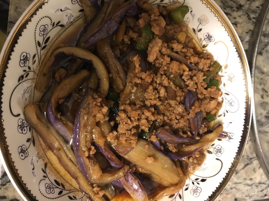 红烧肉沫茄子