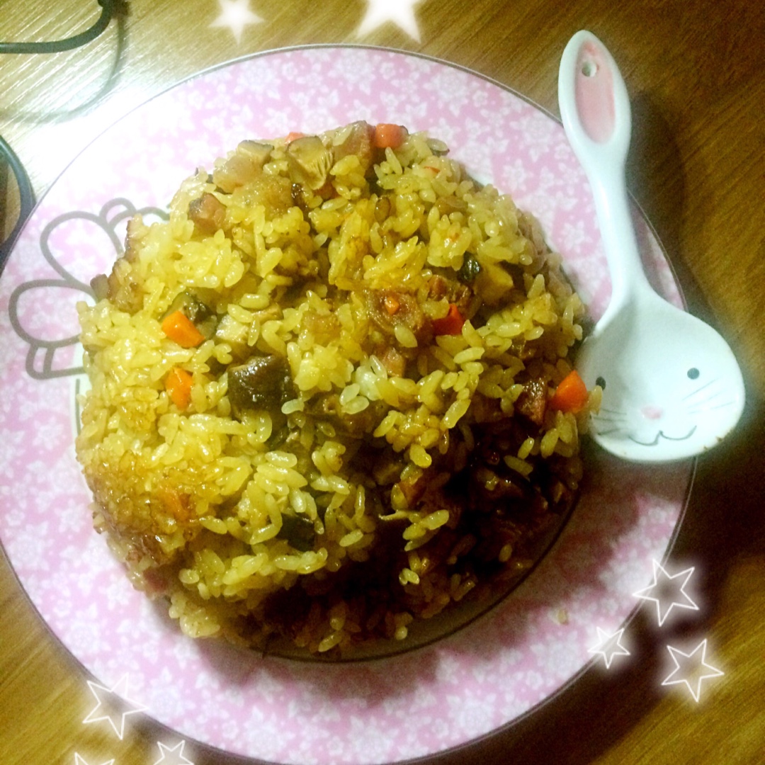 电饭锅版香菇腊肠饭