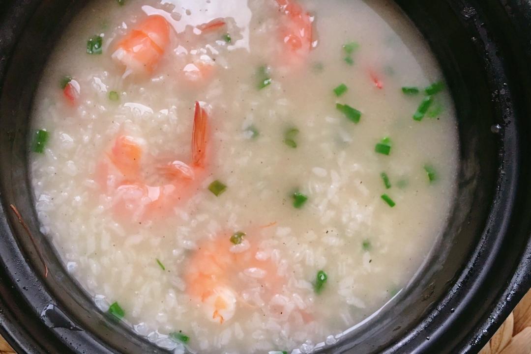 鲜虾砂锅粥