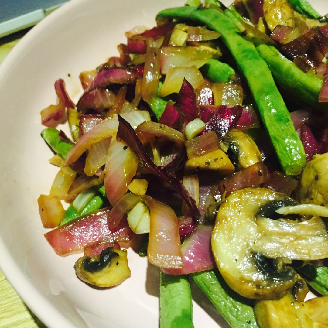 【健康三餐】香醋烤蘑菇豆角