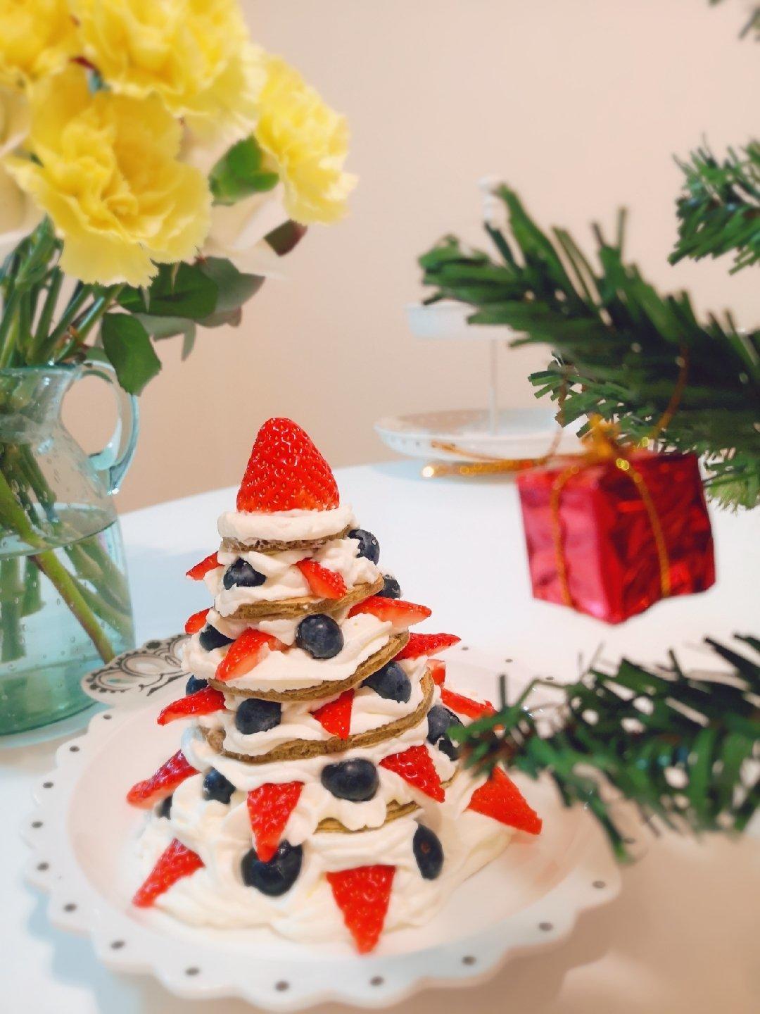免烤箱❗️高颜值巨好吃的圣诞树松饼蛋糕🎄手把手教你做，让我们一起快乐过圣诞。
