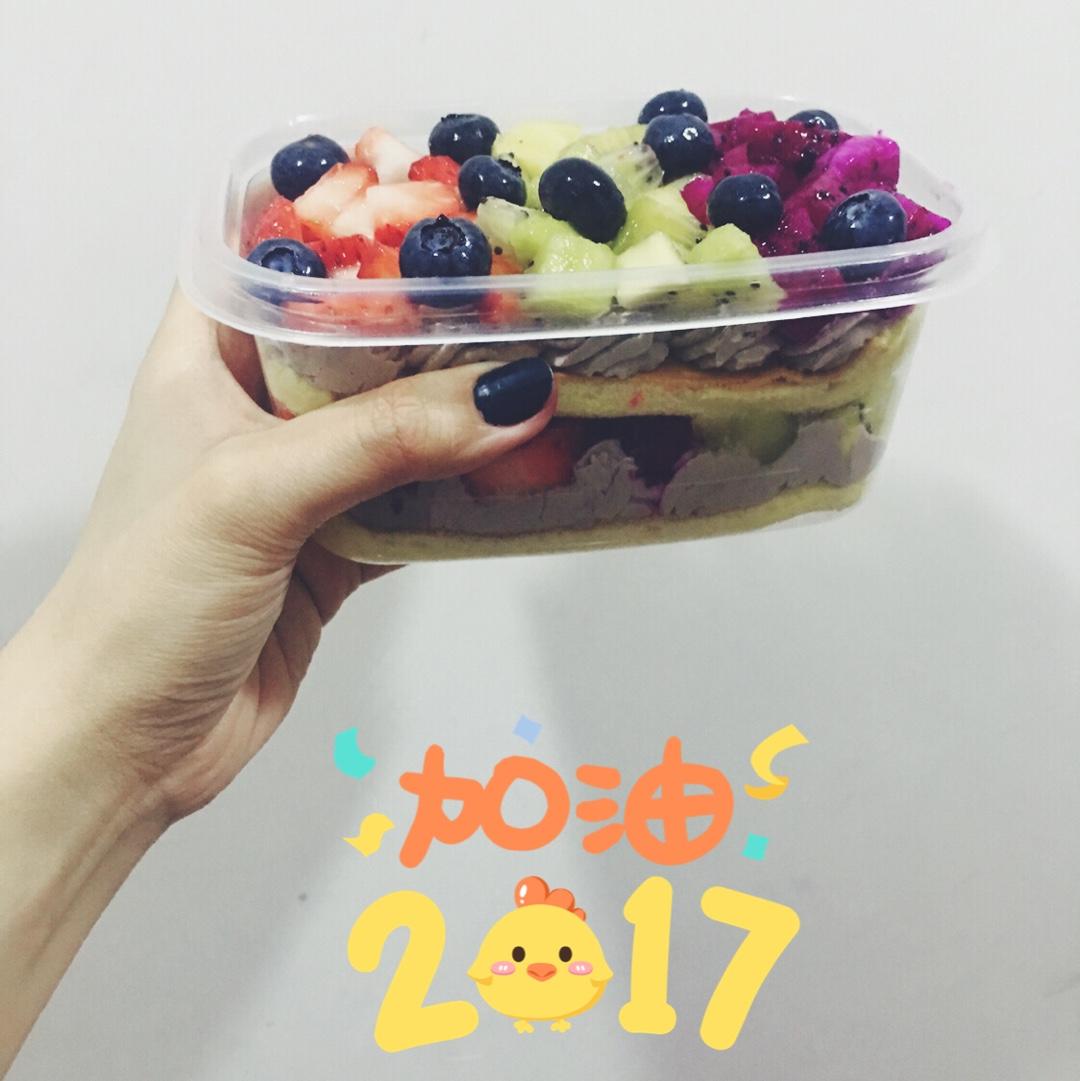 简单快手的便当饭盒水果盒子蛋糕