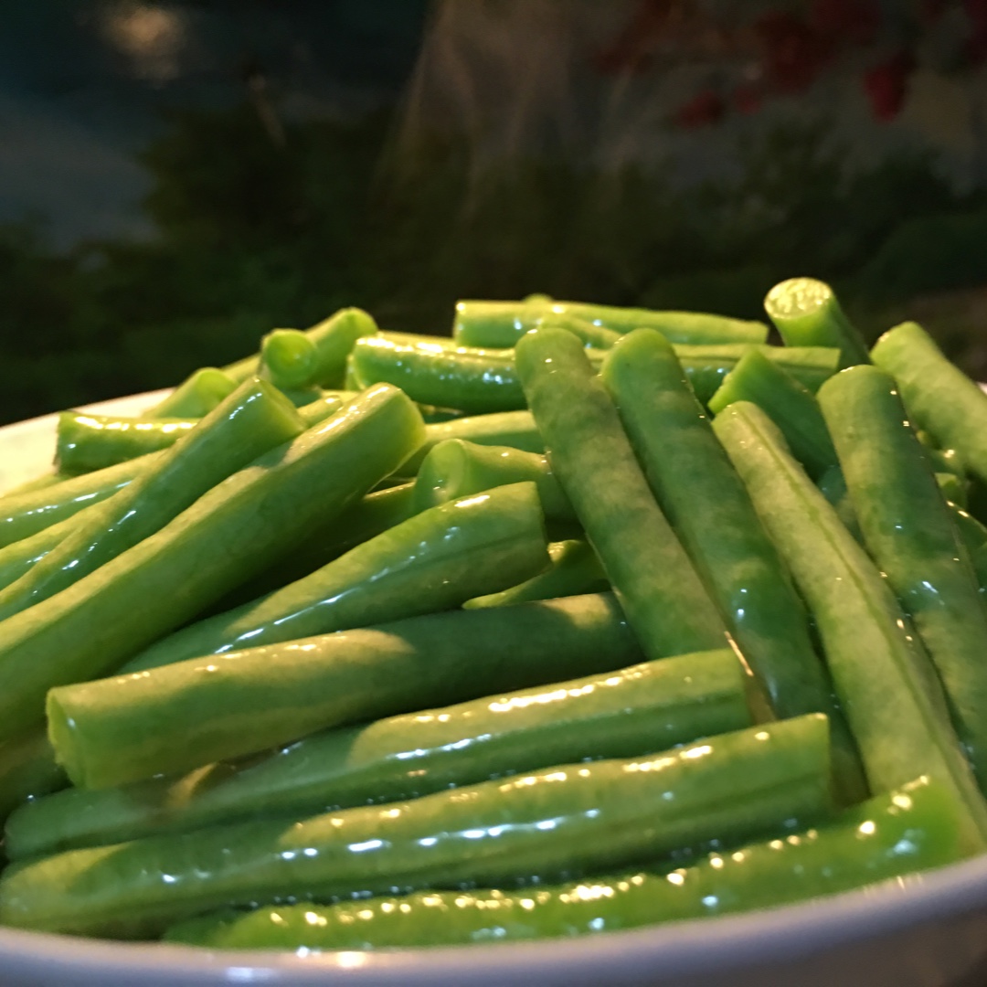 小雪乐儿做的白灼豆角