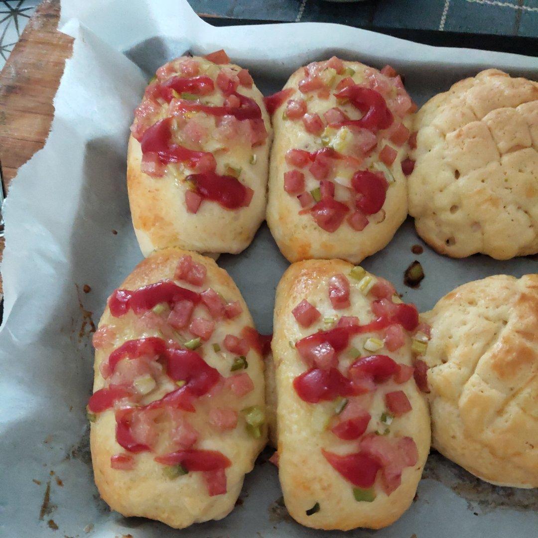 香葱火腿肉松面包