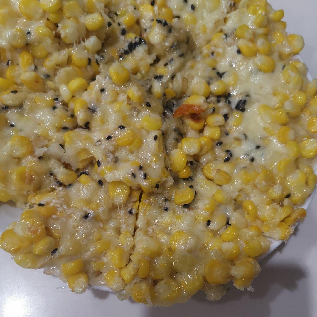 5分钟搞定黄金芝士玉米烙，金黄酥脆，巨拉丝‼️巨好吃‼️