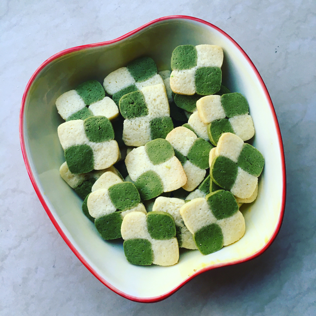 香草抹茶饼干（棋盘饼干