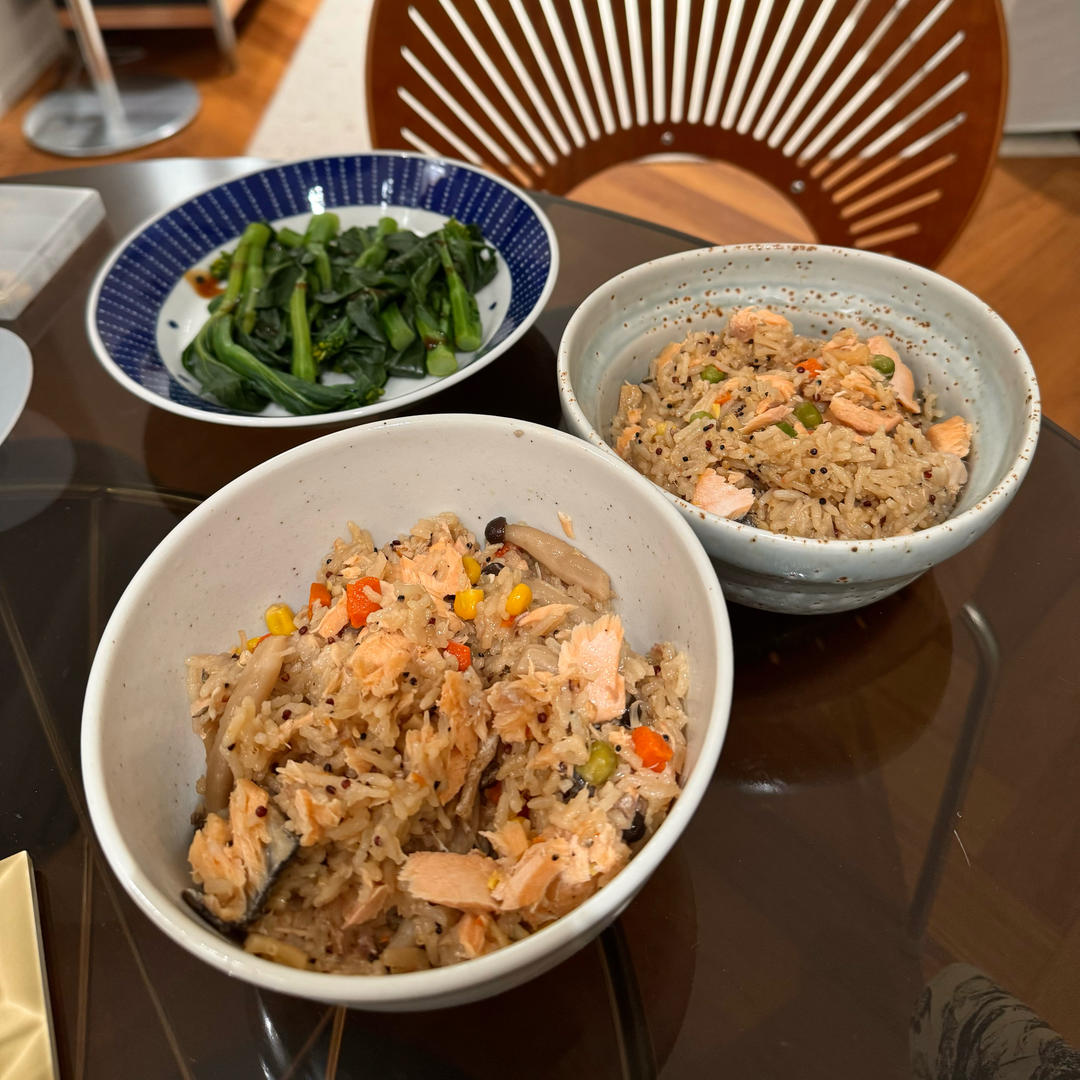 三文鱼焖饭（懒人电饭煲版）