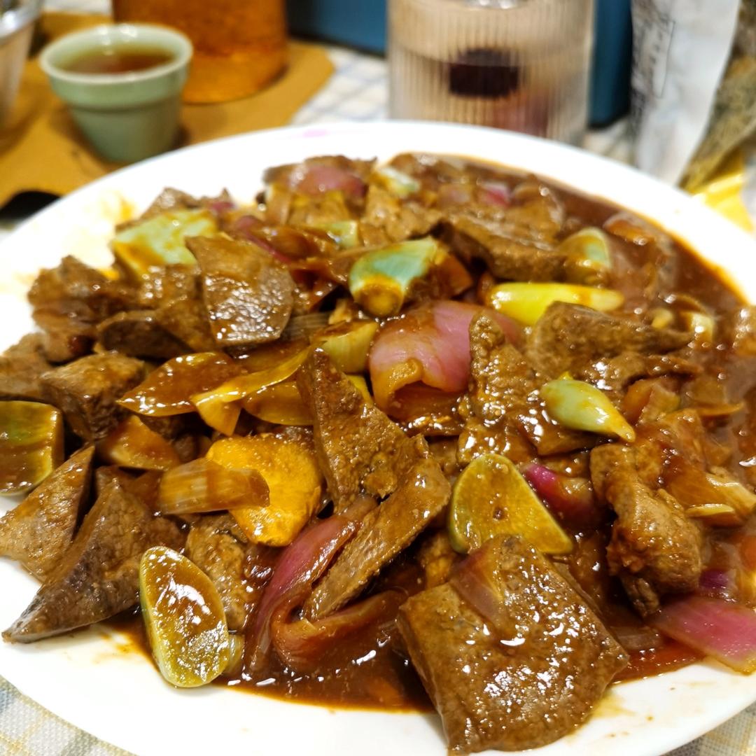 腊八蒜炒猪肝