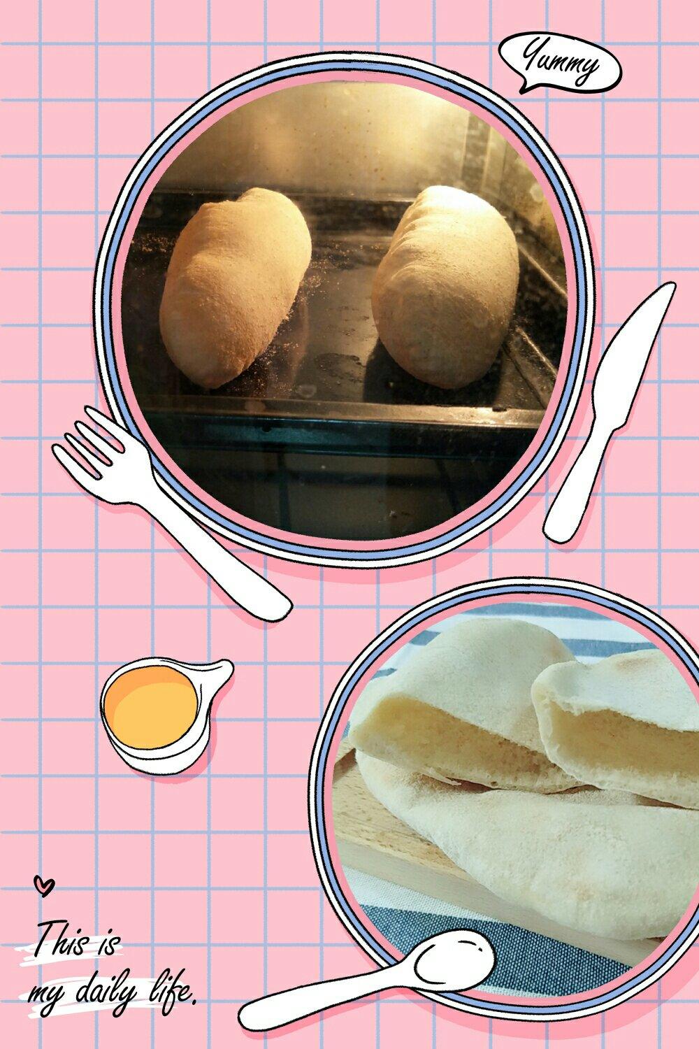 全麦口袋面包——皮塔饼