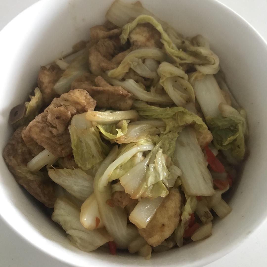 油豆腐炖白菜