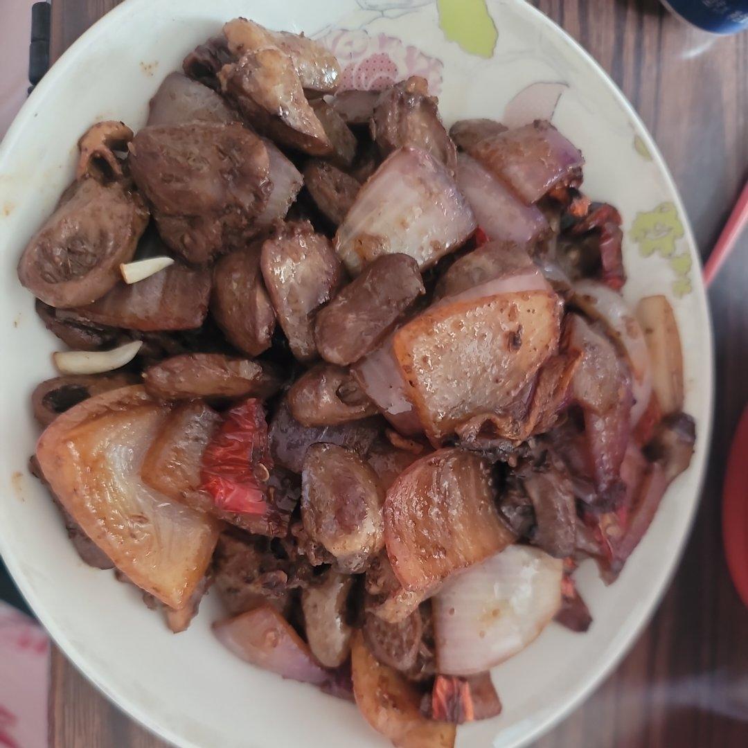 爆炒鸡心