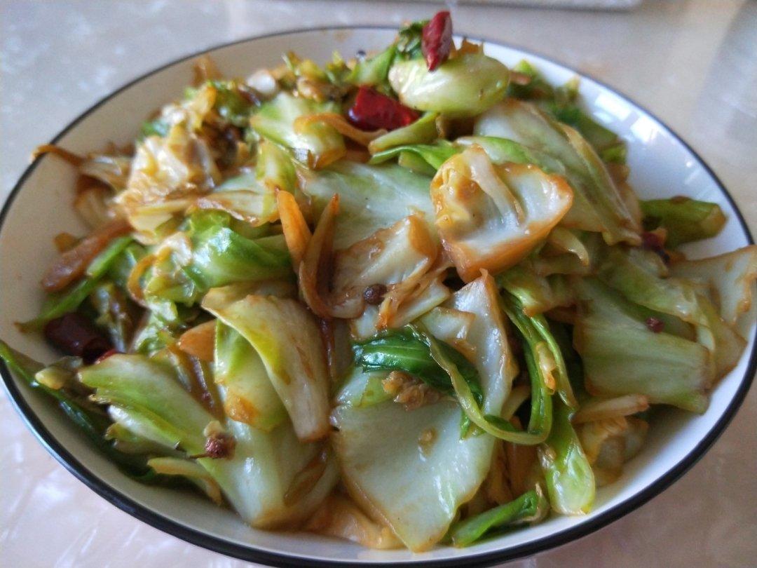 在家炒出街头小馆风味的炝炒圆白菜