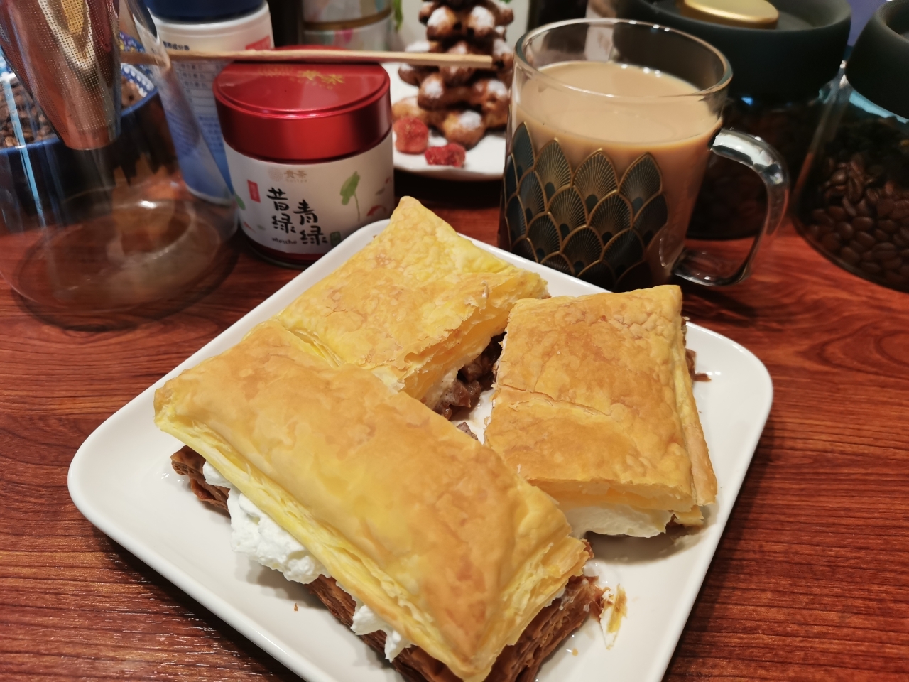 快手早餐酥皮苹果派&肉桂苹果茶/咖啡