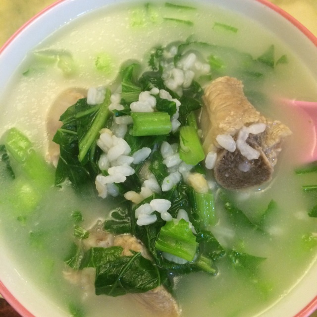 春菜咸骨粥