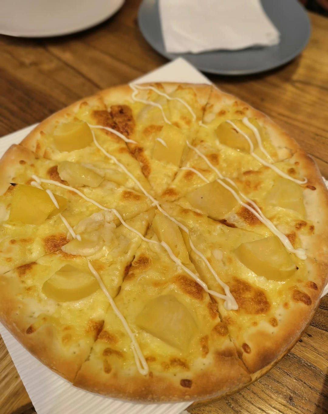 酥脆薄底香浓芝士～夏威夷风情披萨🍕来袭（9寸）