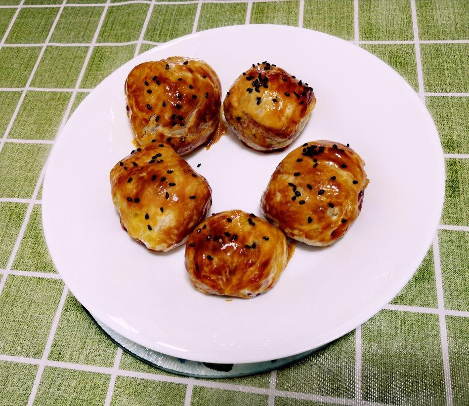 无需揉面❗️巨简单❗️酥到掉渣渣的紫薯酥饼