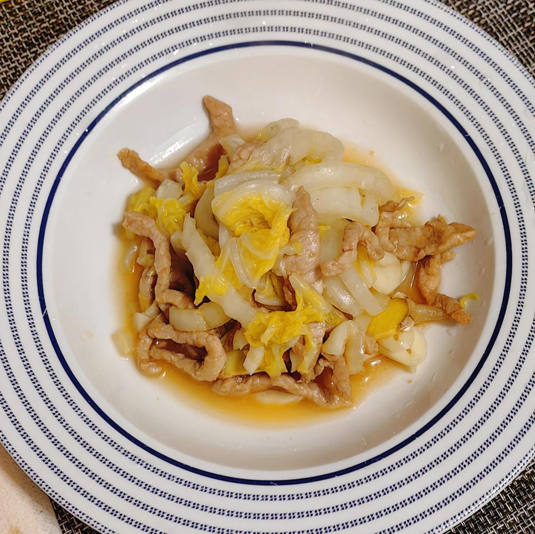 白菜烂糊肉丝