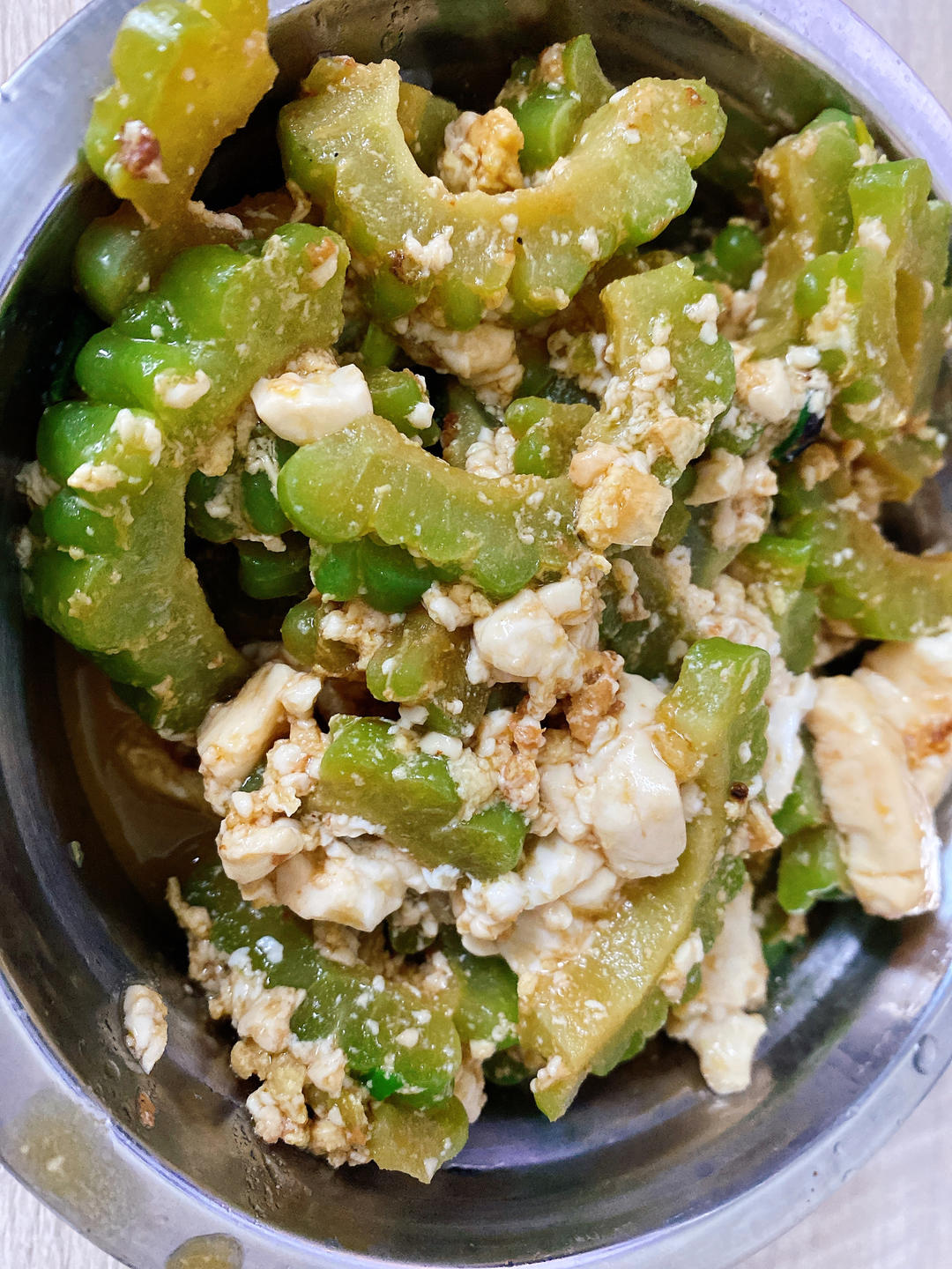 下火菜—苦瓜豆腐鸡蛋碎