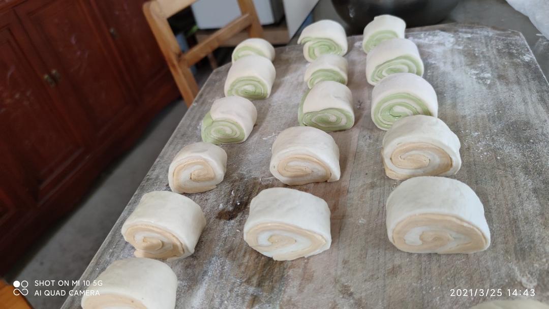 紫薯馒头、紫薯花卷、开花馒头