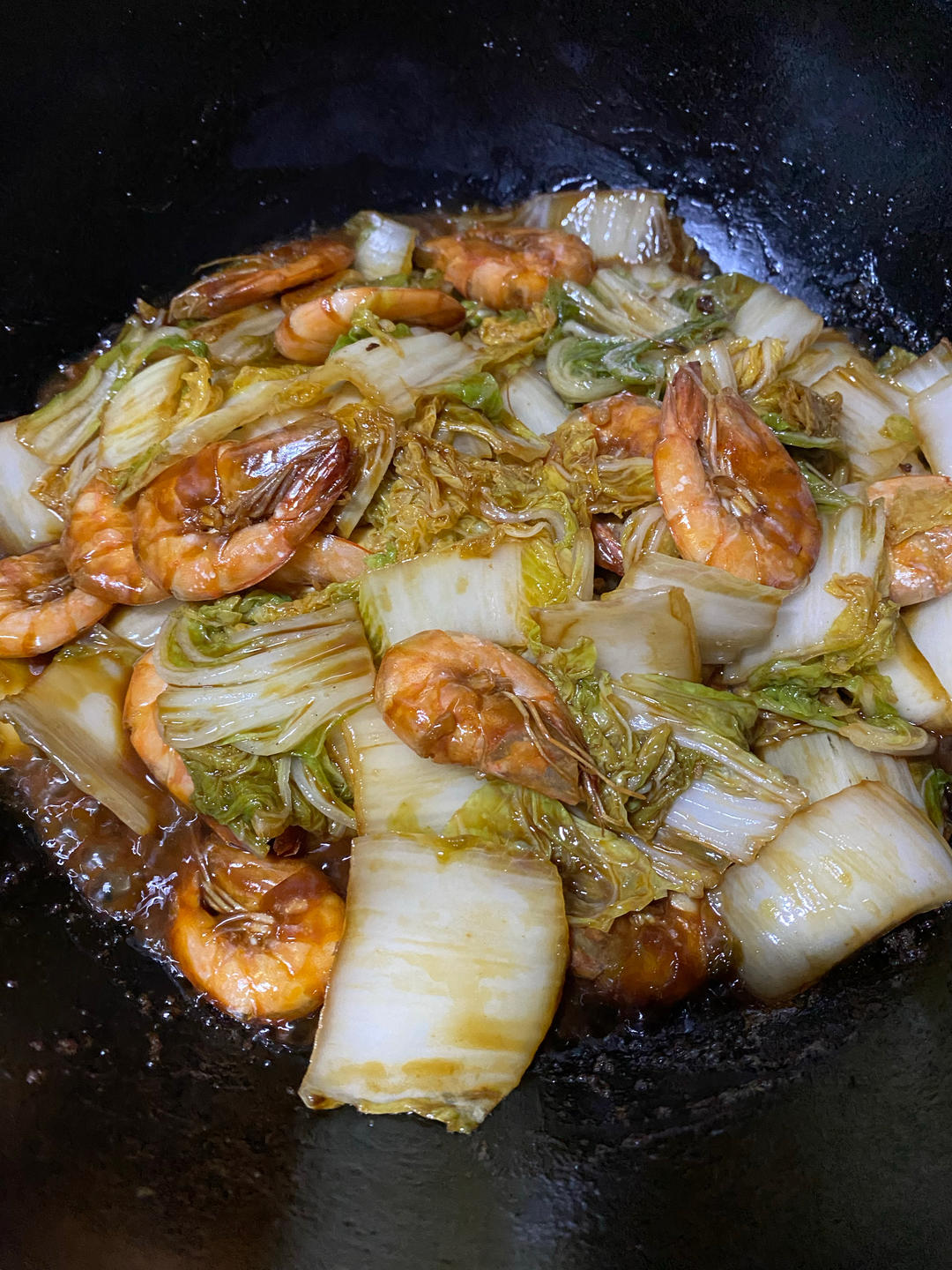 大虾炒白菜