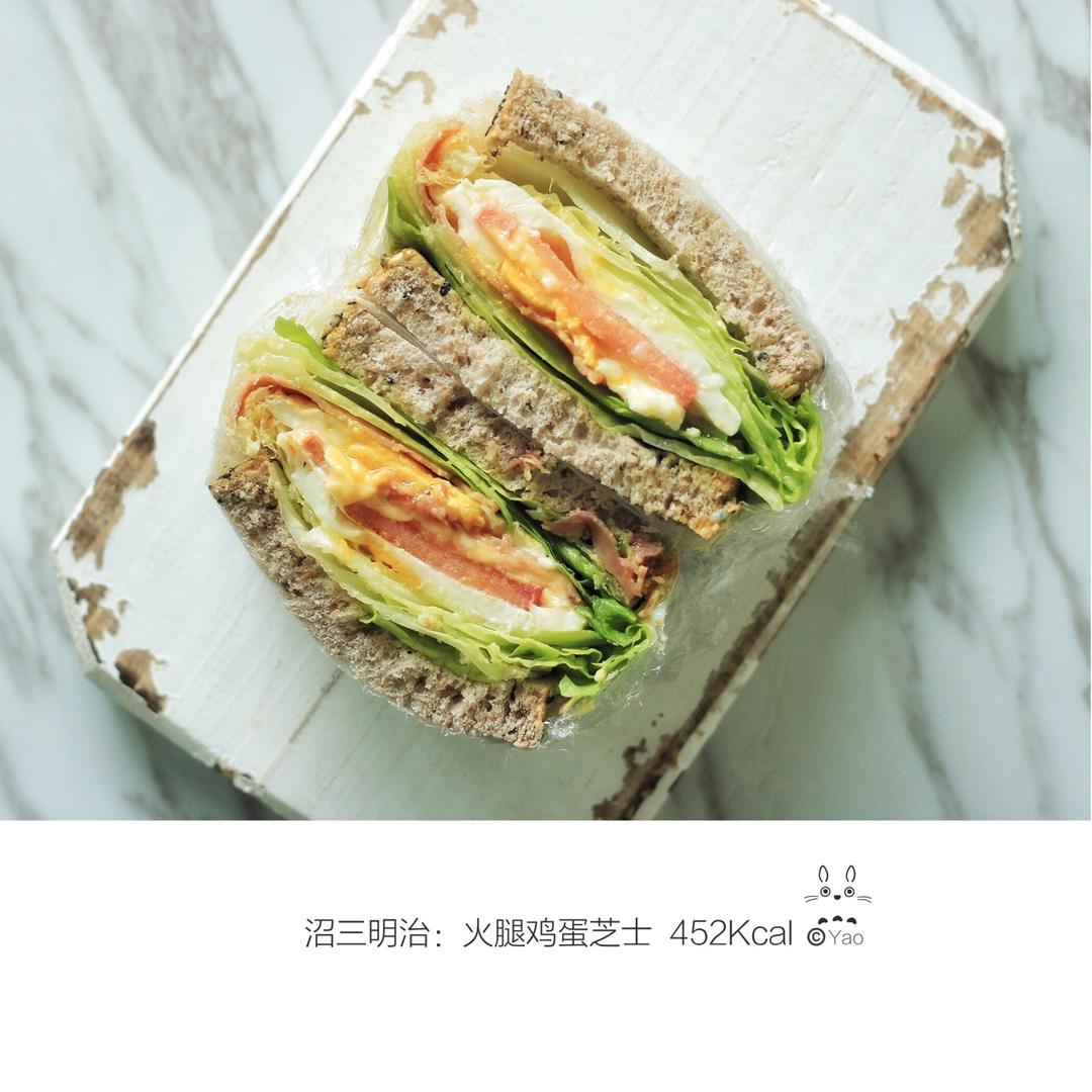 如何做超厚的沼三明治~详细tip！牛油果鸡蛋午餐肉三明治~