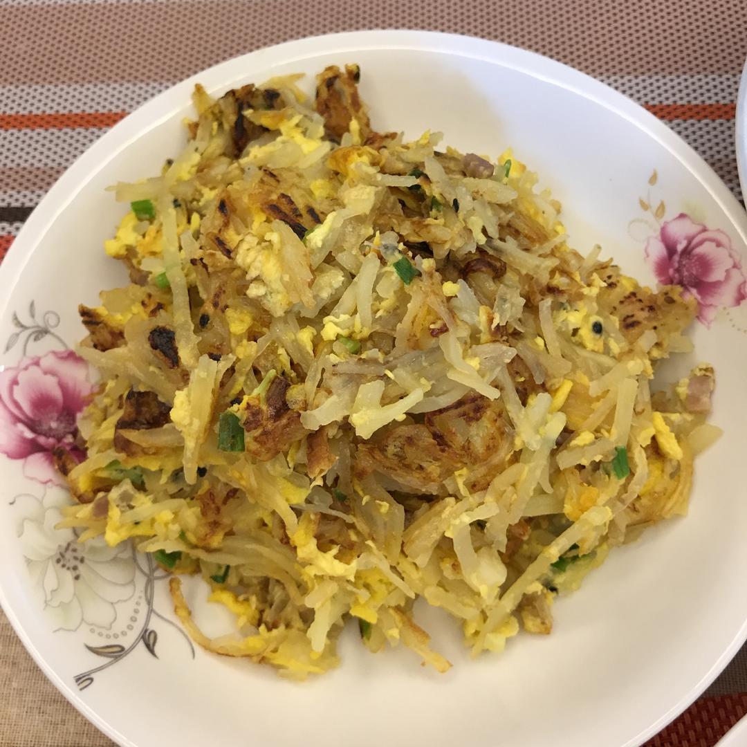 土豆丝鸡蛋饼