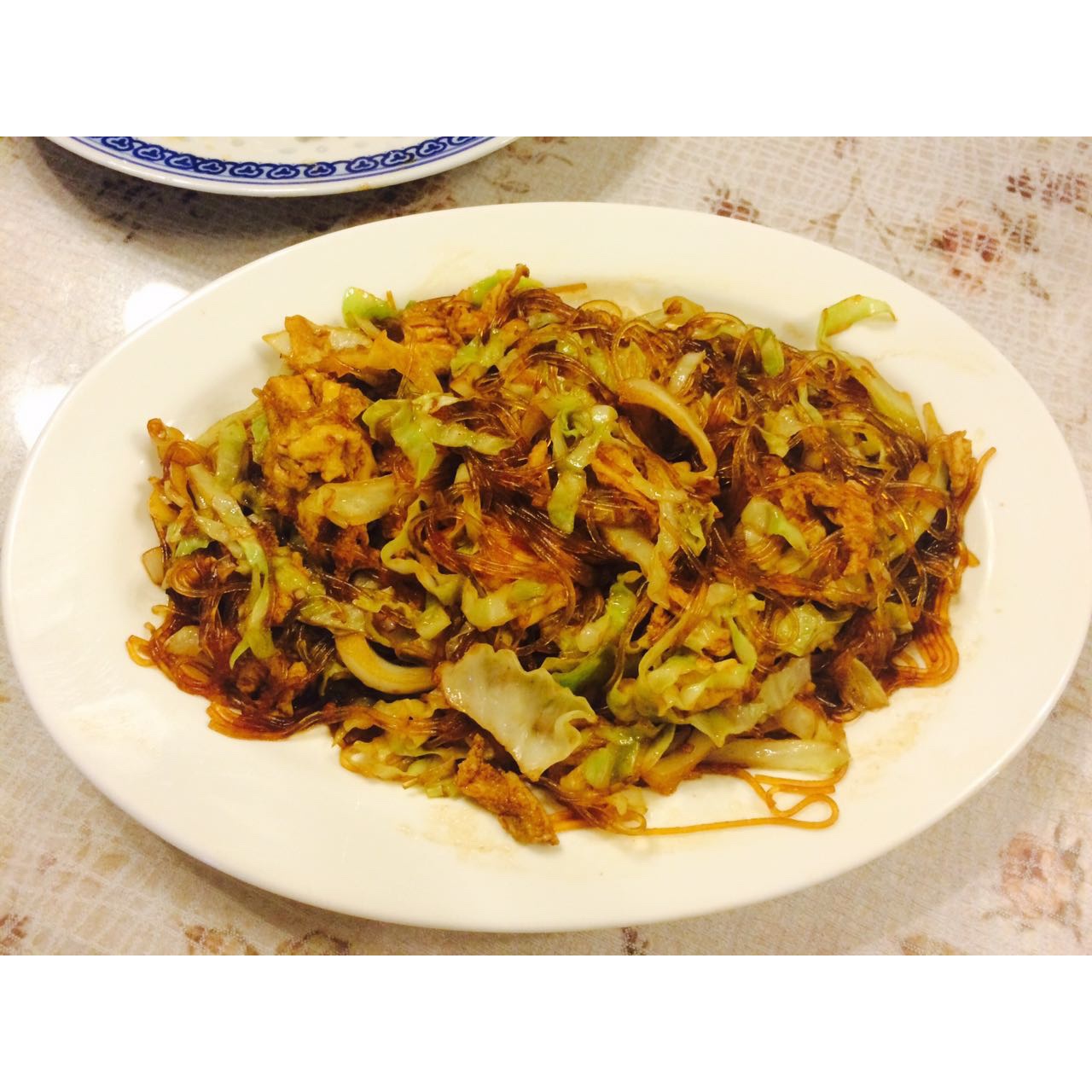 包菜粉丝炒鸡蛋