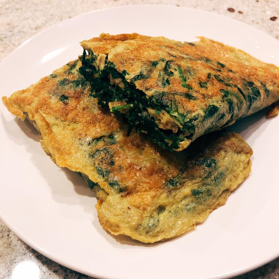 菠菜鸡蛋饼