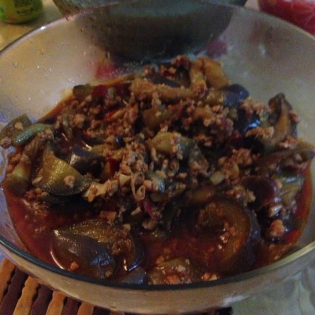 酱香肉末烧茄子