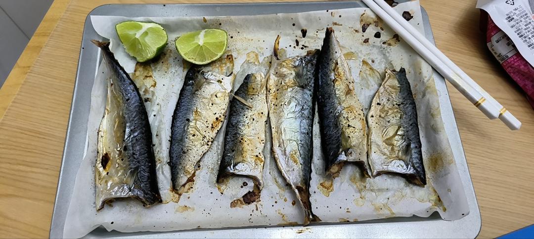 超简单的香烤青花鱼