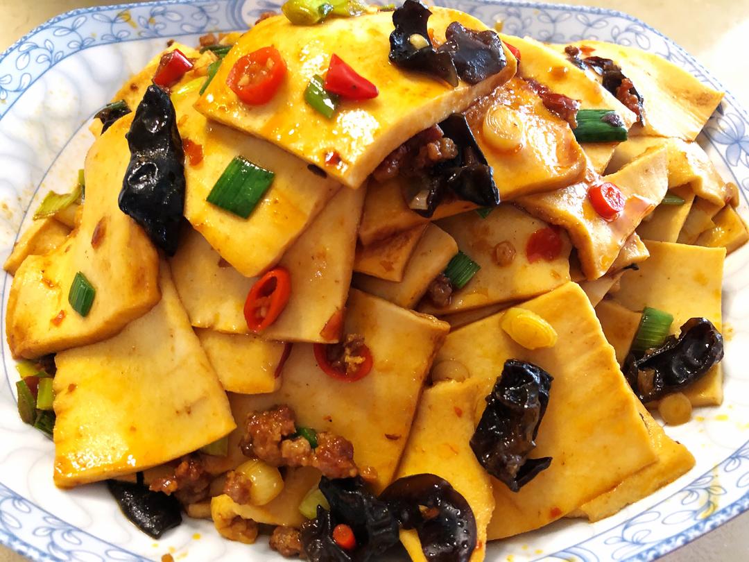 干锅千叶豆腐，千叶豆腐的家常做法