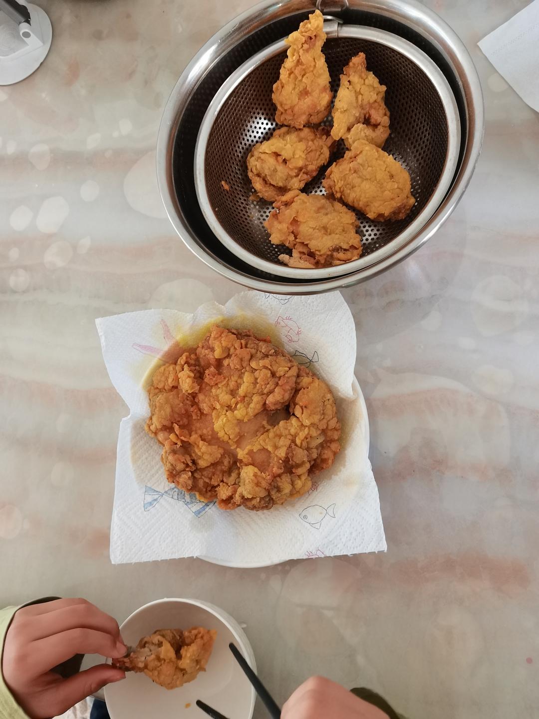 炸开花的脆皮大鸡腿