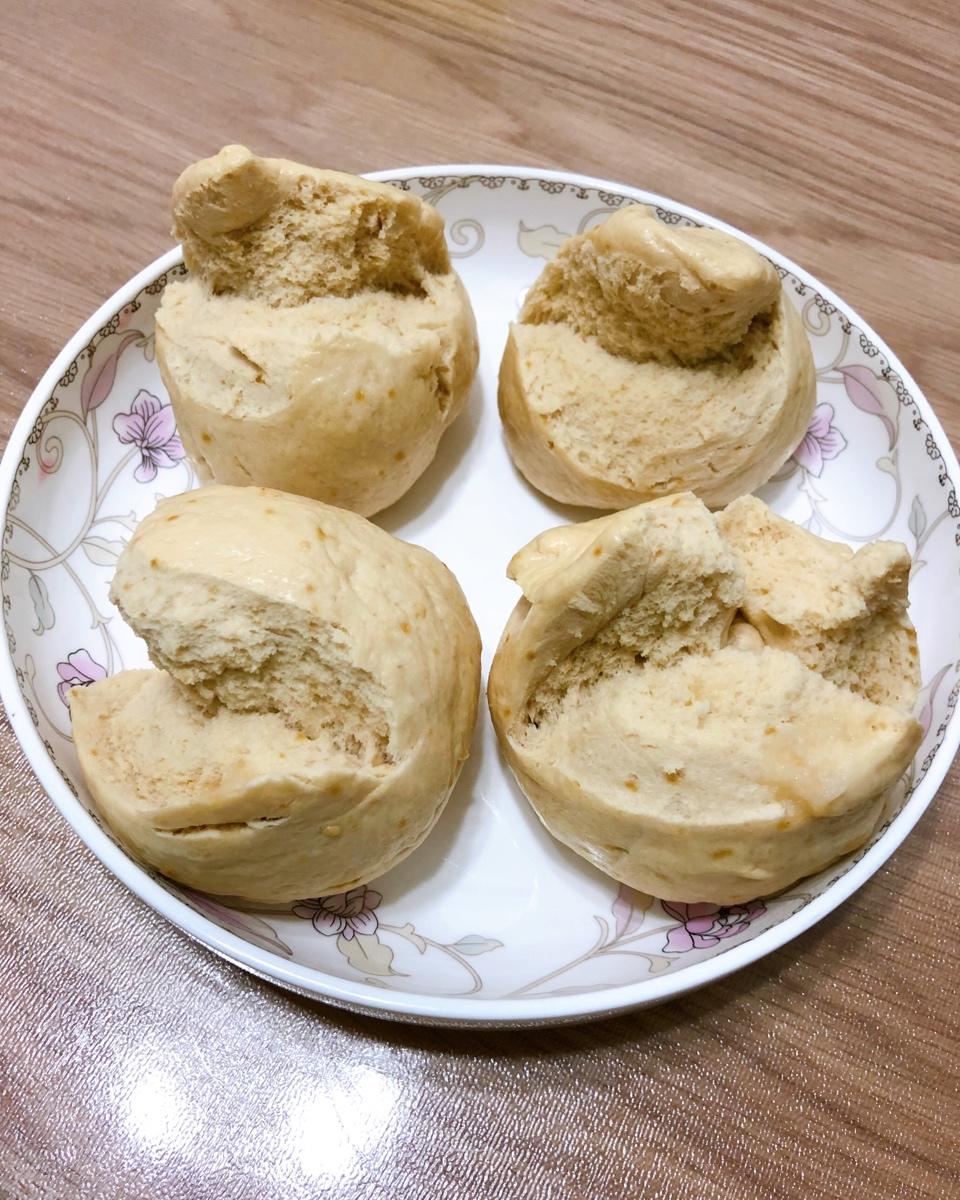 个个都笑开了花的红糖馒头